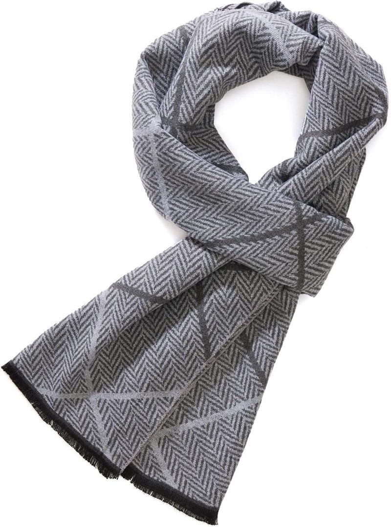 FULLRON Store Men Winter Scarf Soft Warm Long Cashmere Feel Scarves - Image 1